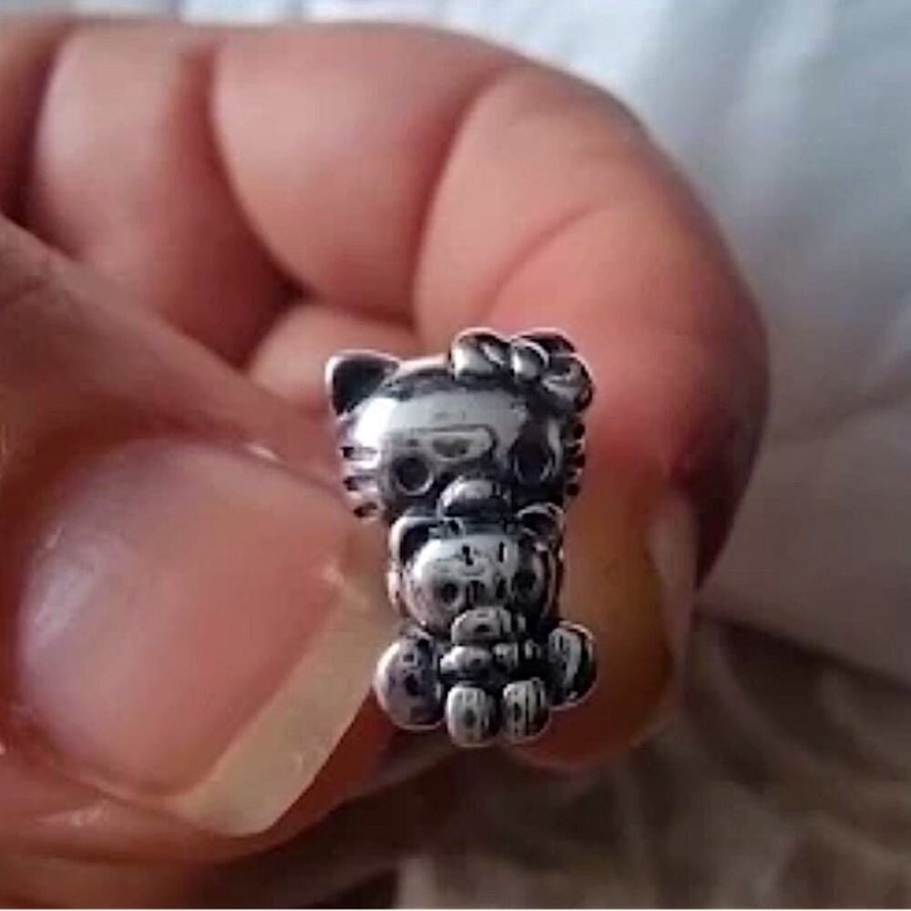 Hello Kitty Sterling Silver Charm For Pandora Bracelet Pandora Compatible - Picture 5 of 9